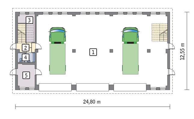 Rzut parteru POW. 262,9 m²