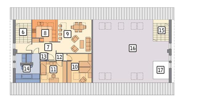 Rzut poddasza POW. 243,4 m²