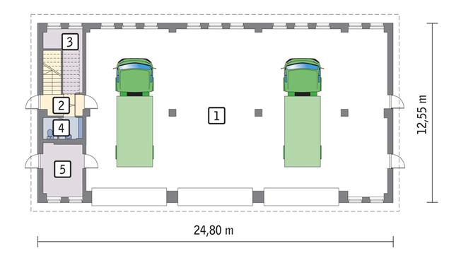 Rzut parteru POW. 271,9 m²