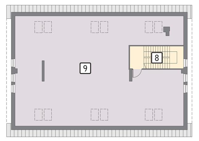 Rzut poddasza POW. 197,1 m²