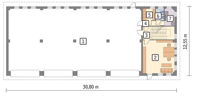 Rzut parteru POW. 331,6 m²