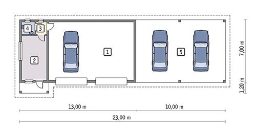 Rzut parteru POW. 143,4 m²