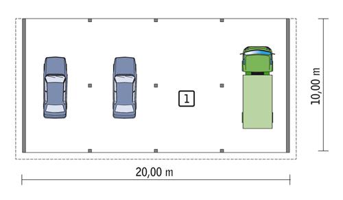 Rzut parteru POW. 194,7 m²