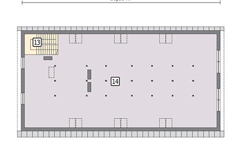 Rzut poddasza POW. 307,6 m²