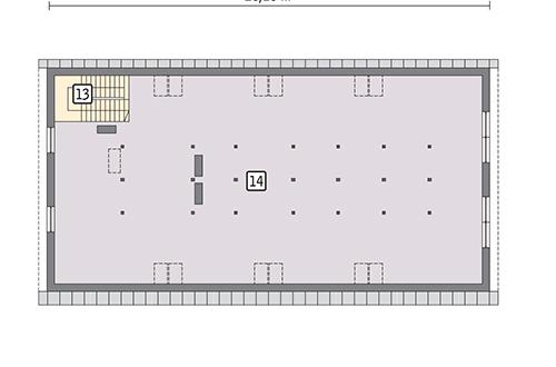 Rzut poddasza POW. 307,6 m²