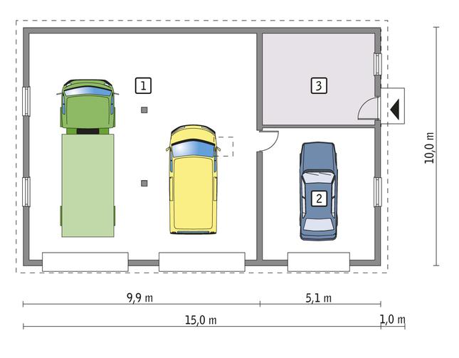 Rzut parteru POW. 134,1 m²