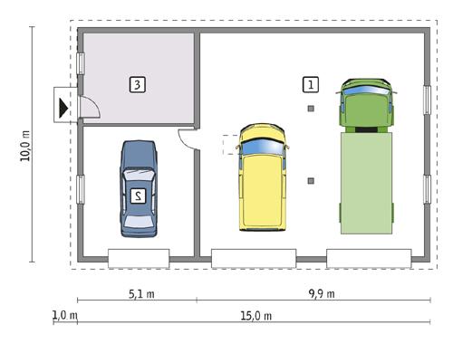 Rzut parteru lustro POW. 134,1 m²