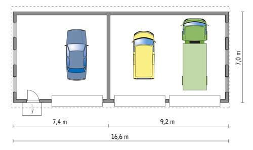 Rzut parteru POW. 102,8 m²
