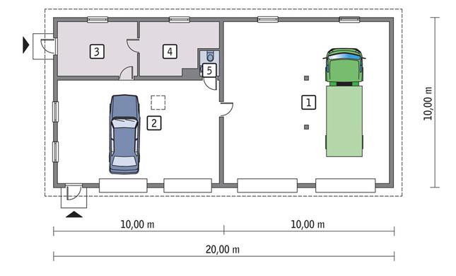 Rzut parteru POW. 178,5 m²