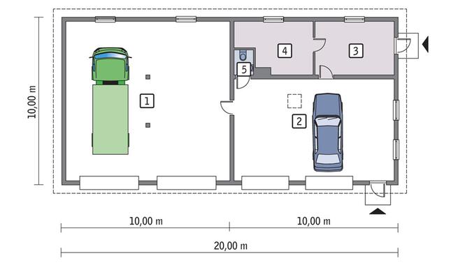 Rzut parteru lustro POW. 178,5 m²
