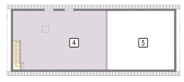 Rzut piętra lustro POW. 86,0 m²