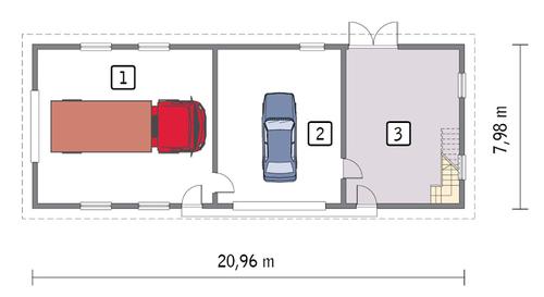Rzut parteru POW. 148,7 m²