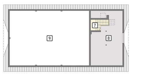 Rzut poddasza POW. 51,1 m²
