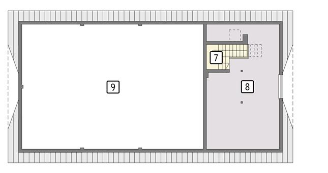 Rzut poddasza POW. 51,1 m²
