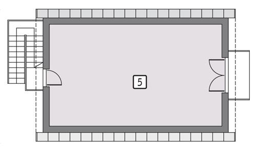 Rzut poddasza POW. 56,5 m²
