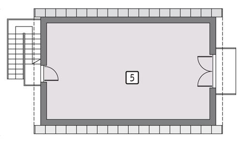 Rzut poddasza POW. 56,5 m²