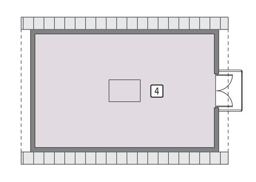 Rzut poddasza POW. 55,3 m²