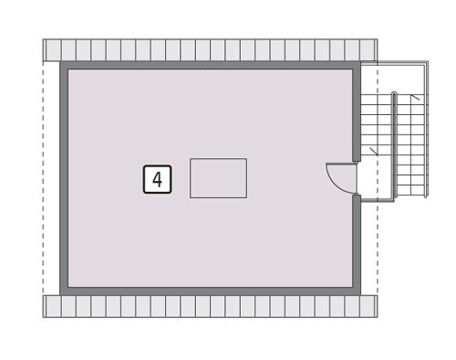 Rzut poddasza POW. 53,6 m²