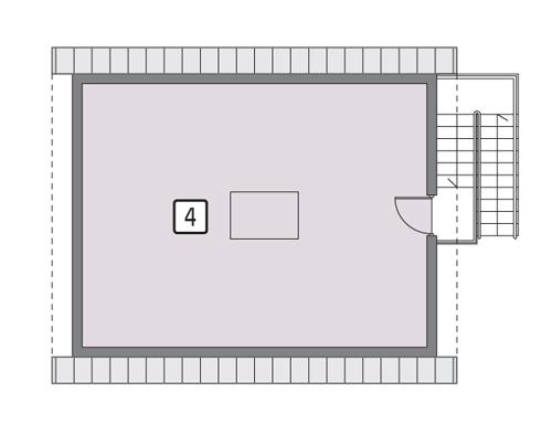 Rzut poddasza POW. 53,6 m²