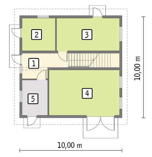Rzut parteru POW. 84,1 m²