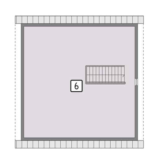 Rzut poddasza POW. 85,5 m²