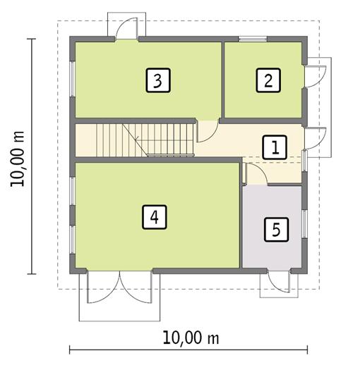 Rzut parteru lustro POW. 84,1 m²