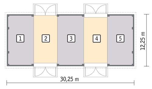 Rzut parteru POW. 350,8 m²