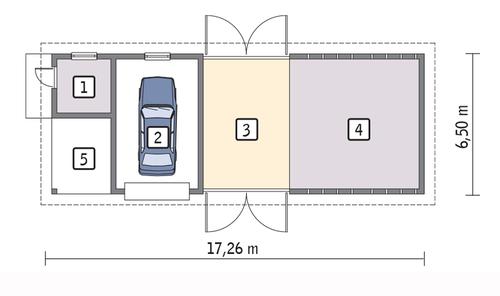Rzut parteru POW. 88,4 m²