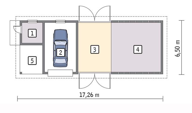 Rzut parteru POW. 88,4 m²