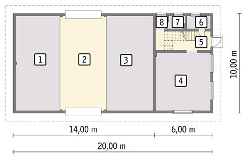 Rzut parteru POW. 180,3 m²