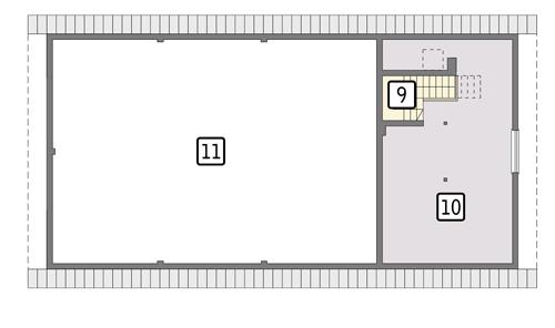 Rzut poddasza POW. 51,1 m²