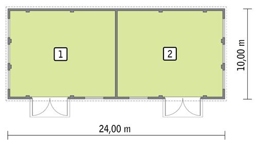 Rzut parteru POW. 219,7 m²