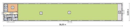 Rzut przyziemia POW. 1 035,9 m²