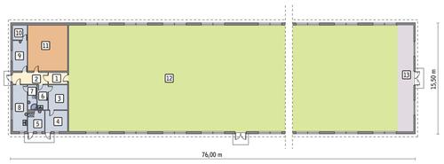 Rzut parteru POW. 1 096,4 m²