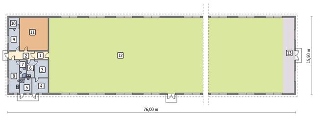 Rzut parteru POW. 1 096,4 m²