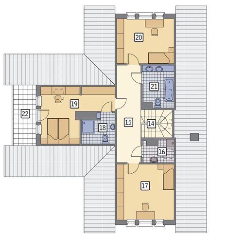 Rzut poddasza POW. 93,1 m²
