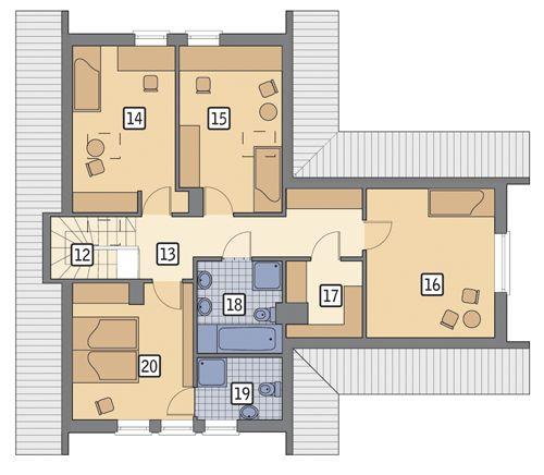 Rzut poddasza POW. 91,6 m²