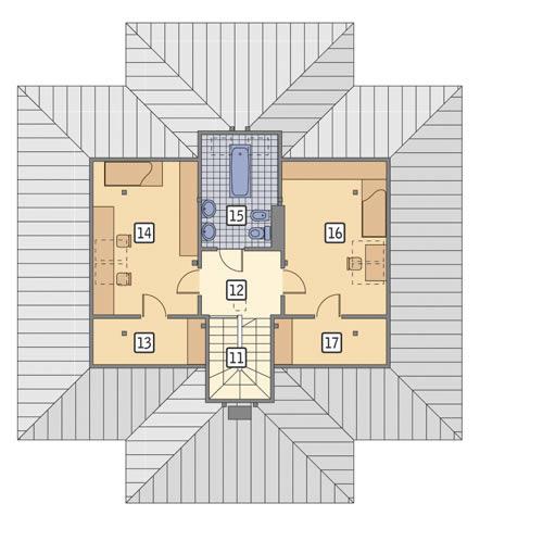 Rzut poddasza POW. 66,0 m²