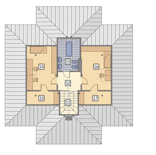 Rzut poddasza POW. 66,0 m²