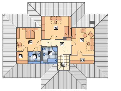 Rzut poddasza POW. 97,6 m²