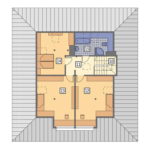 Rzut poddasza POW. 87,7 m²
