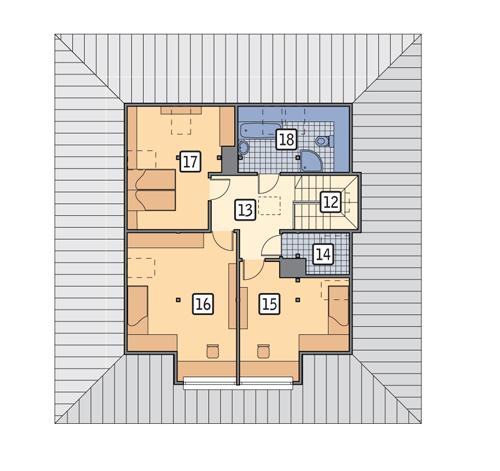 Rzut poddasza POW. 86,2 m²
