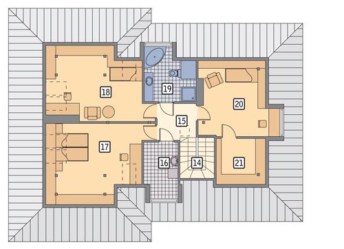 Rzut poddasza POW. 101,3 m²