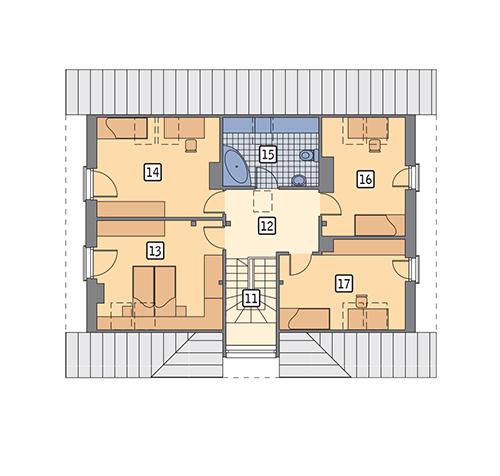 Rzut poddasza POW. 91,3 m²