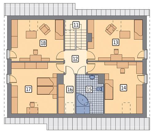 Rzut poddasza POW. 110,4 m²