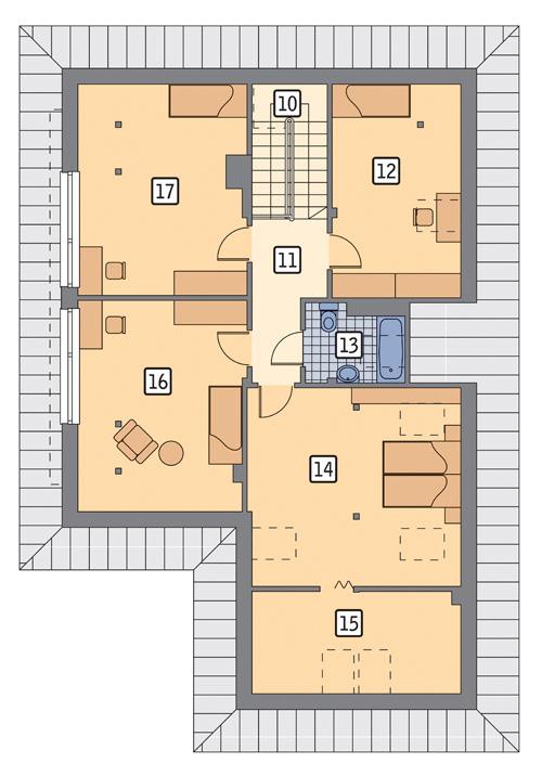 Rzut poddasza POW. 113,0 m²