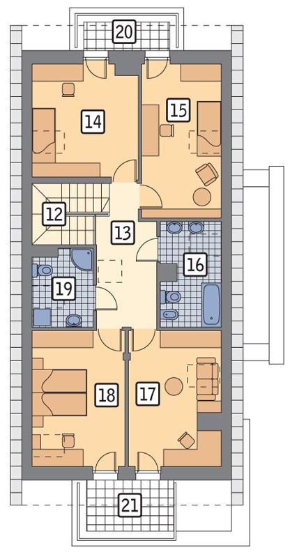 Rzut poddasza POW. 95,3 m²