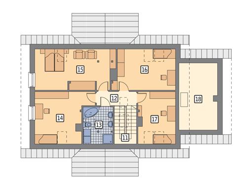 Rzut poddasza POW. 110,3 m²