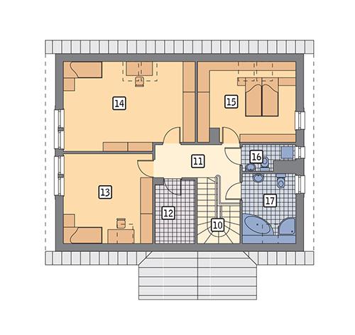 Rzut poddasza POW. 98,0 m²