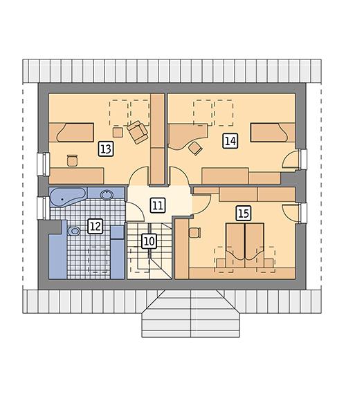 Rzut poddasza POW. 78,2 m²